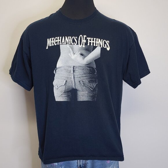 Mechanics of Things 2000s Cleveland Band XL Tee Stoner F-ing Rock Low Rise Jeans - Picture 2 of 10